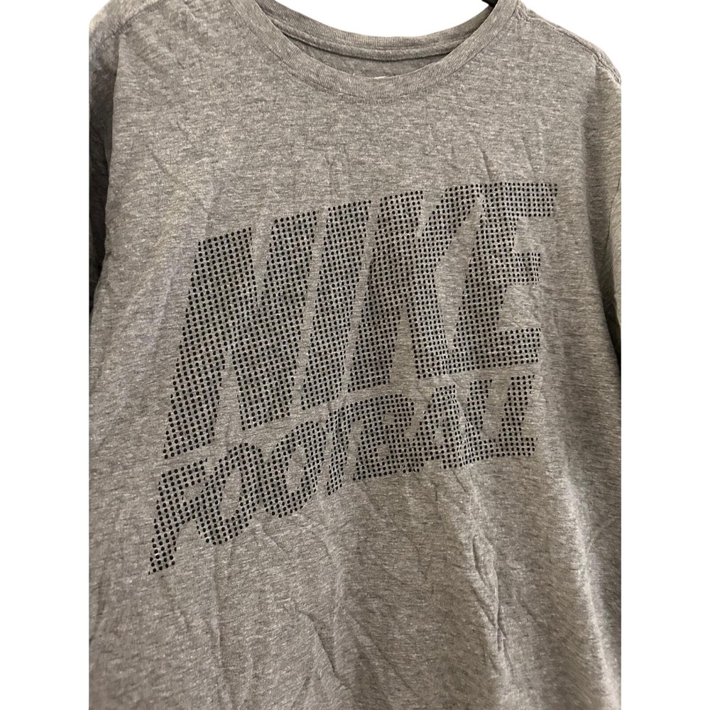 Nike Football T-Shirt Mens Large Gray Excellent Athletic Cut Graphic Tee - Picture 3 of 7